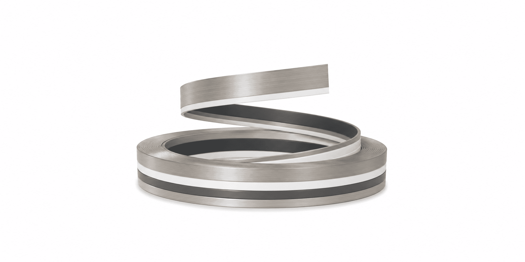 PVC Edgebanding Dualtone White Grey
